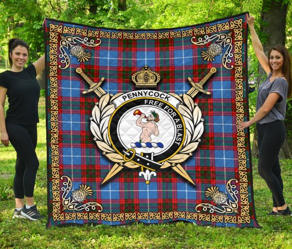 Pennycook Tartan Crest Premium Quilt - Celtic Thistle Style Online now - Image 3