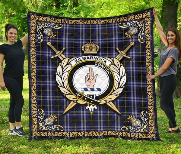 Kilmarnock Tartan Crest Premium Quilt - Celtic Thistle Style Cheap - Image 3