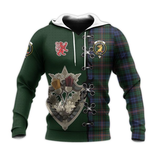 Allison Tartan Hoodie - Lion Rampant And Celtic Thistle Style Hot on Sale - Image 2