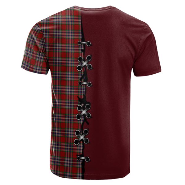 MacFarlane Red Tartan T-shirt - Lion Rampant And Celtic Thistle Style Supply - Image 2