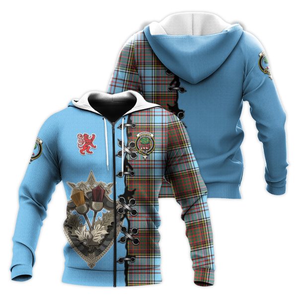 Anderson Ancient Tartan Hoodie - Lion Rampant And Celtic Thistle Style Discount