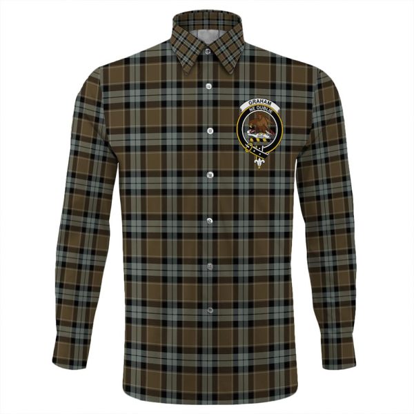 Graham of Menteith Weathered Tartan Long Sleeve Button Shirt on Sale