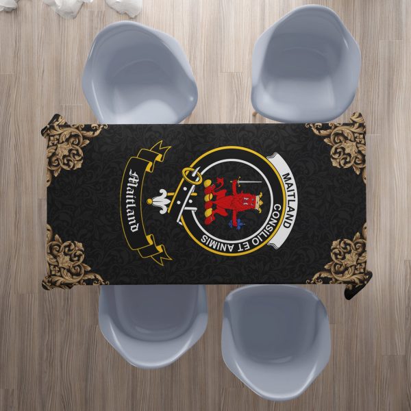 Maitland Crest Tablecloth - Black Style Cheap
