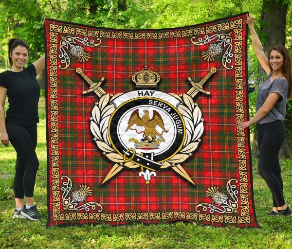 Hay Modern Tartan Crest Premium Quilt - Celtic Thistle Style on Sale - Image 3