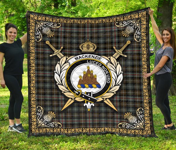 MacKenzie Weathered Tartan Crest Premium Quilt - Celtic Thistle Style Sale - Image 3