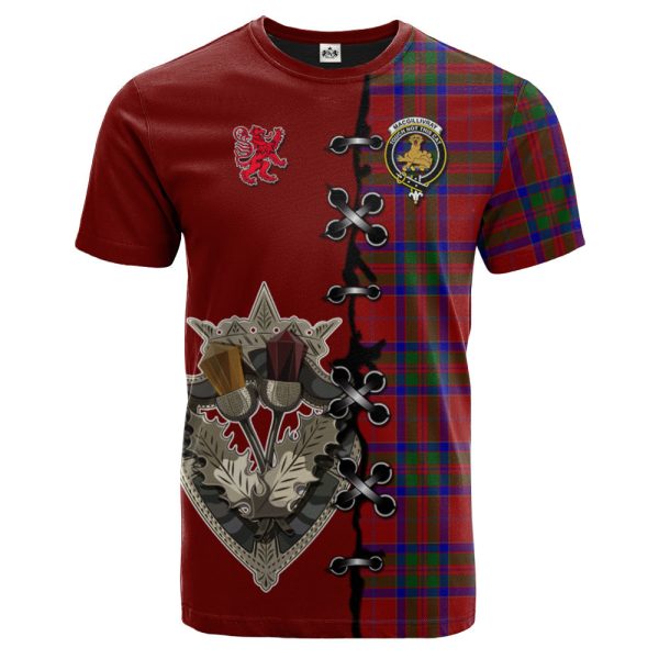 MacGillivray Tartan T-shirt - Lion Rampant And Celtic Thistle Style Cheap