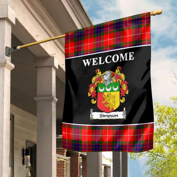 Simpson Tartan Crest Black Garden Flag Fashion - Image 2