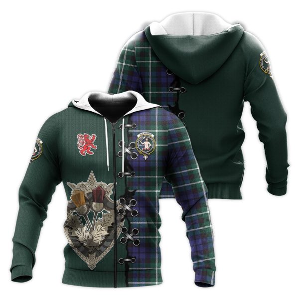 Allardice Tartan Hoodie - Lion Rampant And Celtic Thistle Style Sale