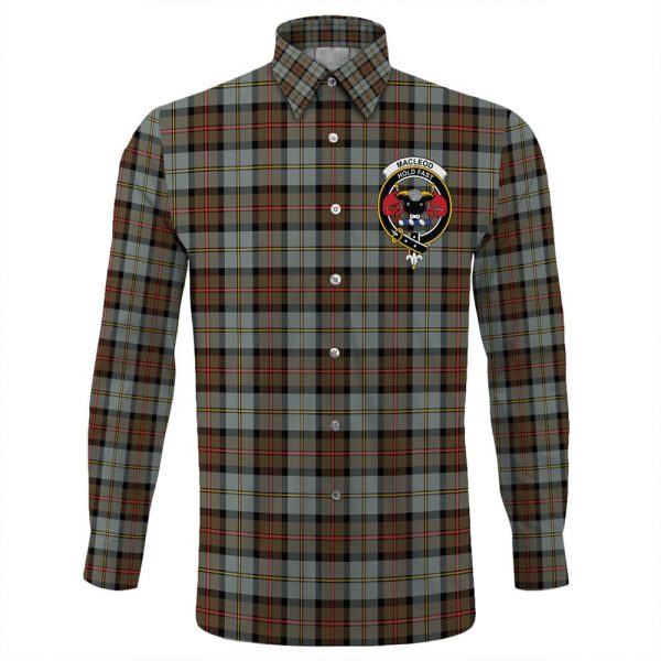 MacLeod of Harris Weathered Tartan Long Sleeve Button Shirt Cheap
