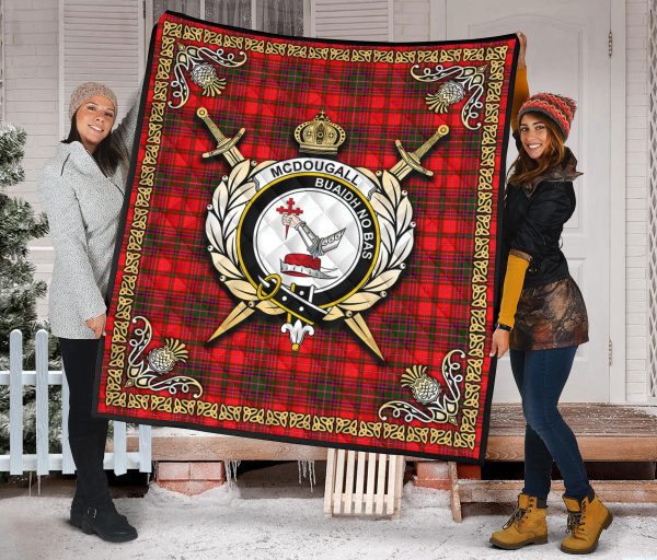 McDougall Tartan Crest Premium Quilt - Celtic Thistle Style Hot on Sale - Image 2