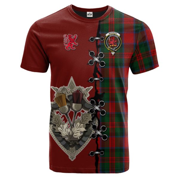 MacDuff Tartan T-shirt - Lion Rampant And Celtic Thistle Style Online