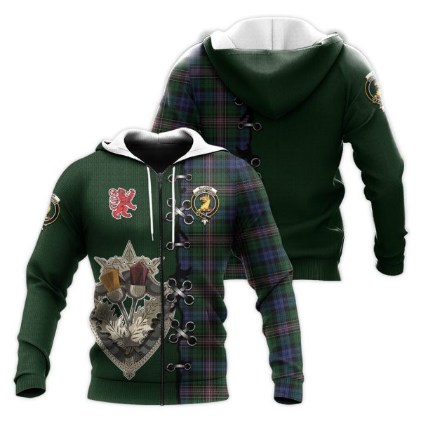 Allison Tartan Hoodie - Lion Rampant And Celtic Thistle Style Hot on Sale