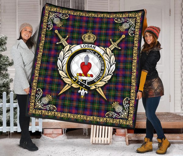Logan Modern Tartan Crest Premium Quilt - Celtic Thistle Style For Discount - Image 2