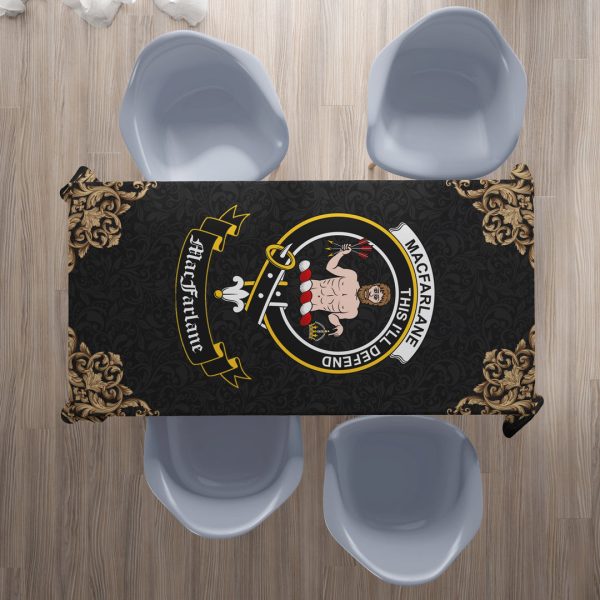 MacFarlane Crest Tablecloth - Black Style Cheap