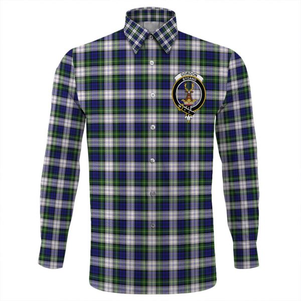 Gordon Dress Modern Tartan Long Sleeve Button Shirt For Sale