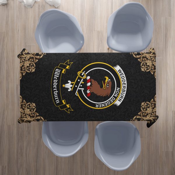 Wedderburn Crest Tablecloth - Black Style Fashion