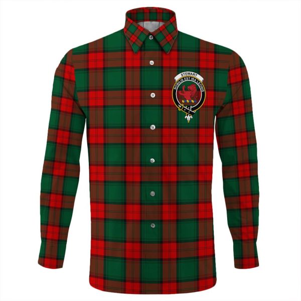 Stewart Atholl Modern Tartan Long Sleeve Button Shirt For Sale