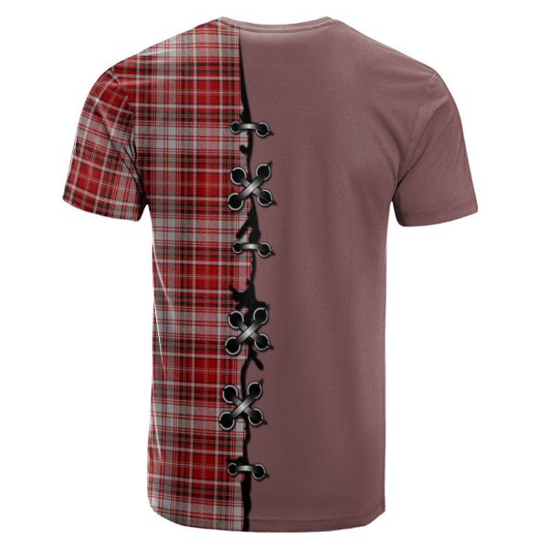 MacDougal Dress Tartan T-shirt - Lion Rampant And Celtic Thistle Style Supply - Image 2