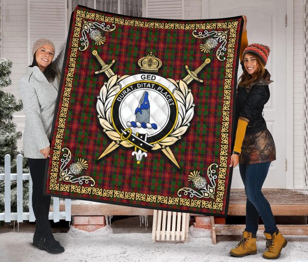 Ged Tartan Crest Premium Quilt - Celtic Thistle Style For Cheap - Image 2