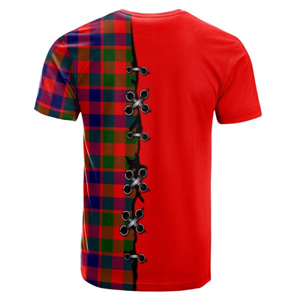 Gow of Skeoch Tartan T-shirt - Lion Rampant And Celtic Thistle Style Hot on Sale - Image 2