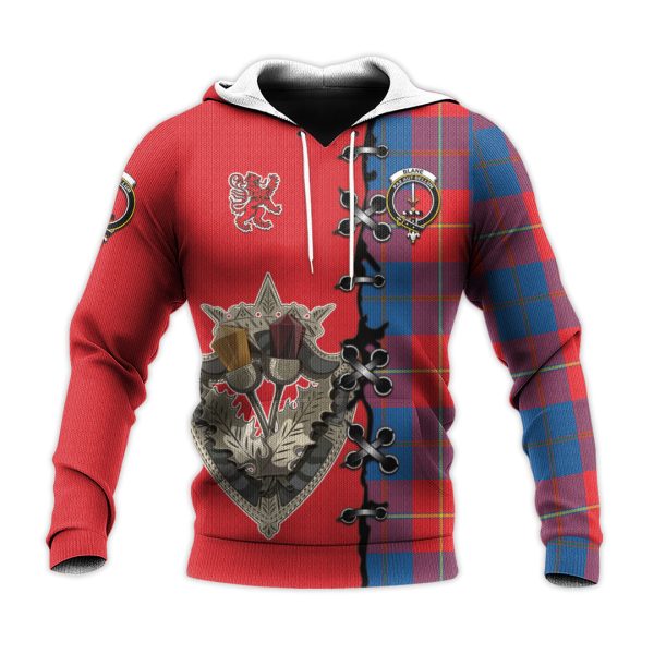 Blane Tartan Hoodie - Lion Rampant And Celtic Thistle Style Supply - Image 2