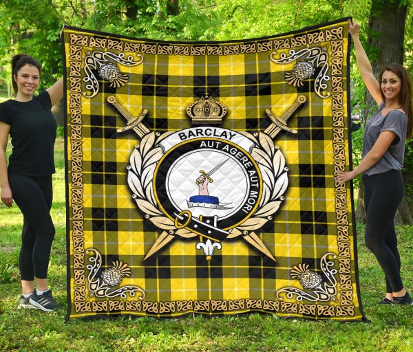 Barclay Dress Modern Tartan Crest Premium Quilt - Celtic Thistle Style Online now - Image 3