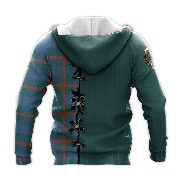 Agnew Ancient Tartan Hoodie - Lion Rampant And Celtic Thistle Style Sale - Image 3