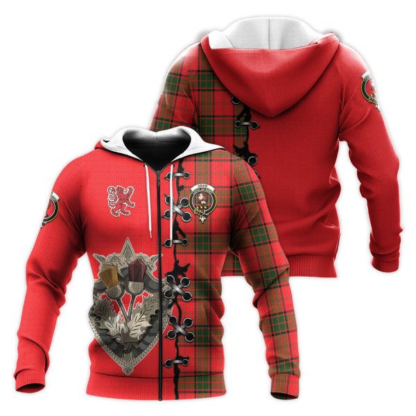Adair Tartan Hoodie - Lion Rampant And Celtic Thistle Style Online Hot Sale