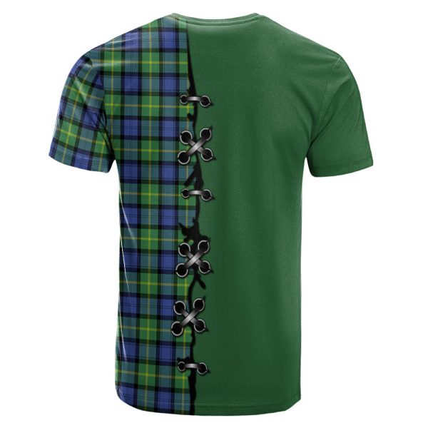 Gordon Old Ancient Tartan T-shirt - Lion Rampant And Celtic Thistle Style Sale - Image 2