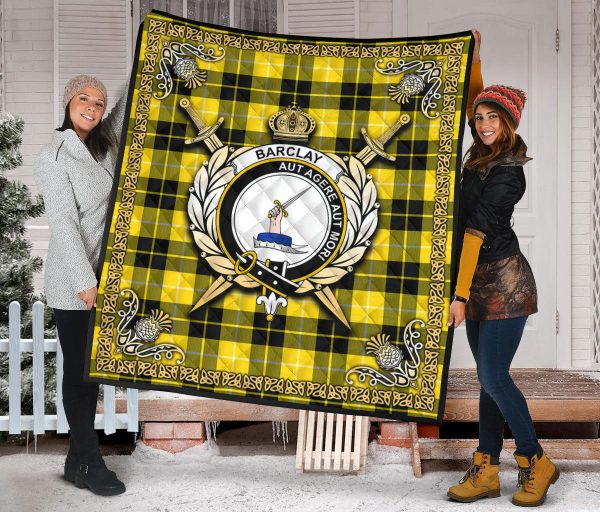 Barclay Dress Modern Tartan Crest Premium Quilt - Celtic Thistle Style Online now - Image 2