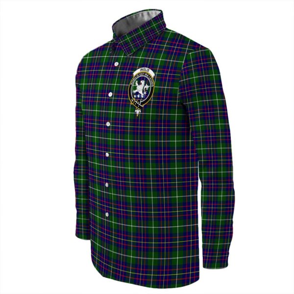 Inglis Modern Tartan Long Sleeve Button Shirt For Cheap - Image 3