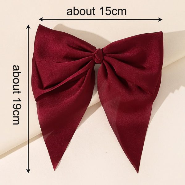 Bowknot Pearl Barrettes Clips Women Ribbon Hair Accessories Online now - Image 5